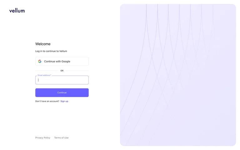 Vellum — Account entry preview