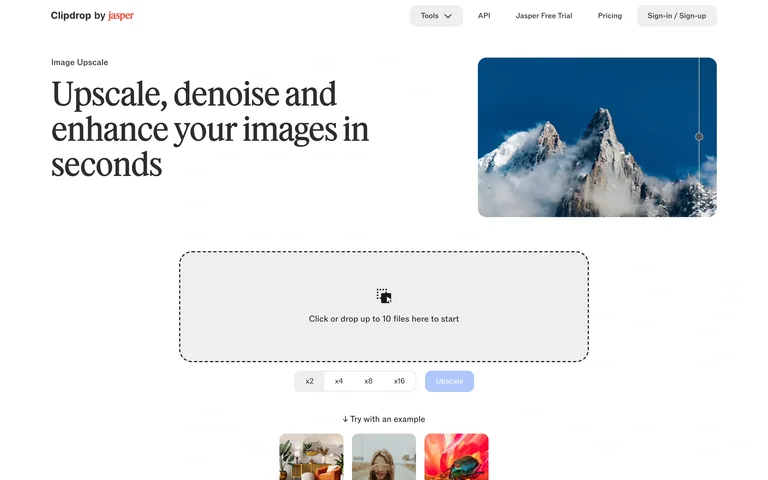 Clipdrop — Image upscaler preview