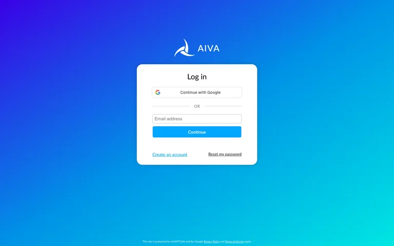 AIVA — Account entry preview