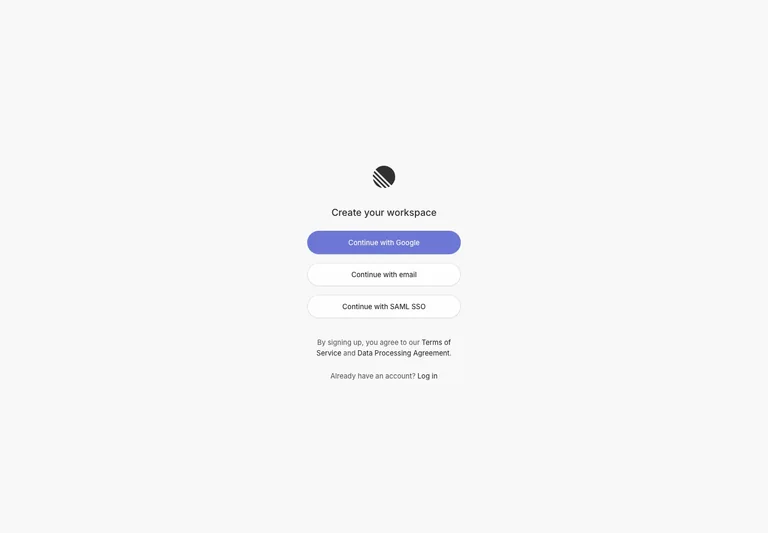 Linear — Create account preview