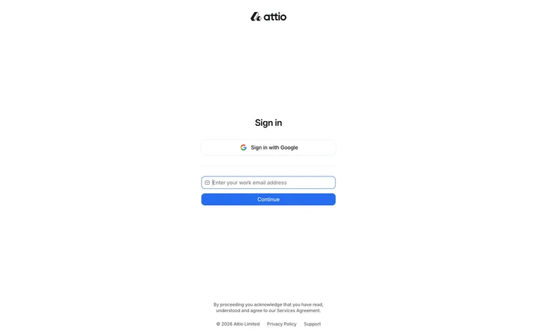 Attio — Sign in preview