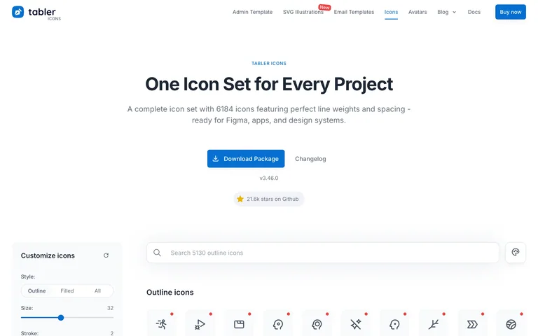 Tabler Icons preview