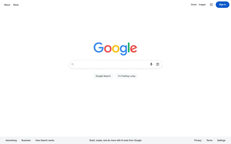 Google — Search start preview