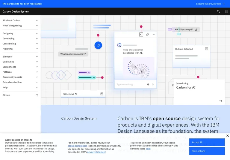Carbon Design System preview