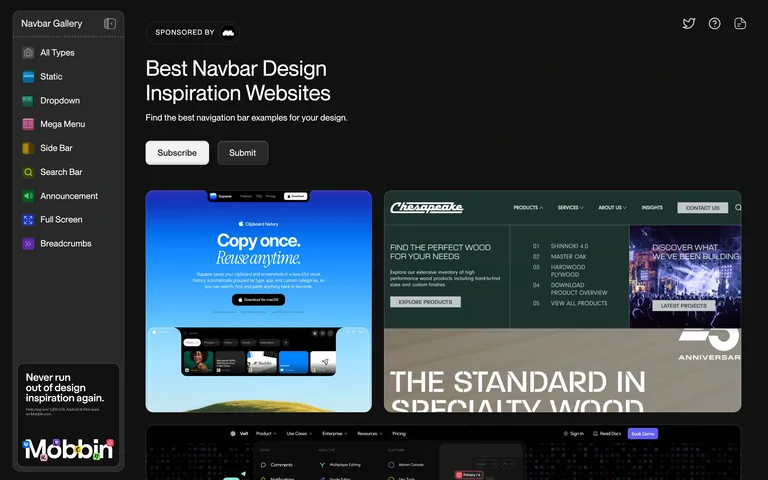 Navbar Gallery preview
