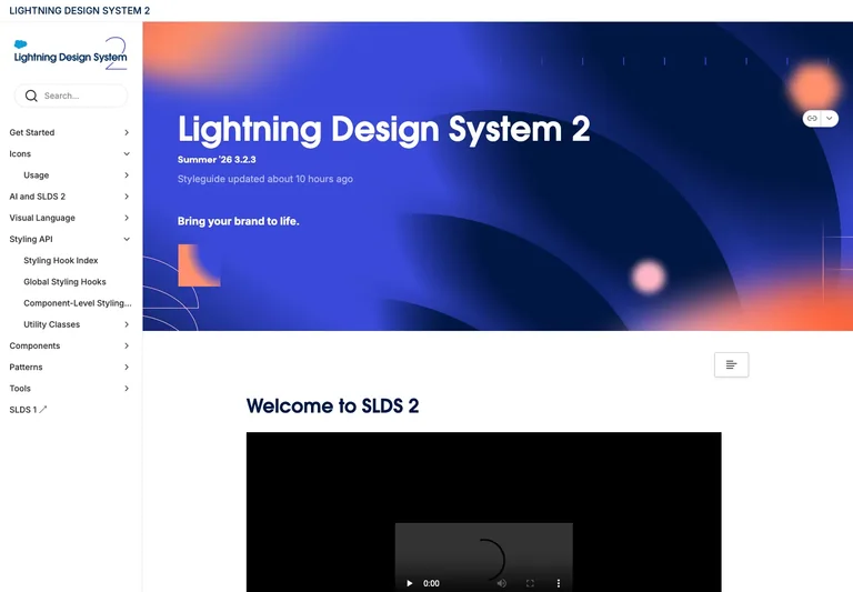 Salesforce Lightning Design System preview