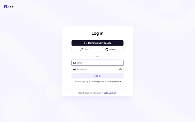 Visily — Sign-in screen preview