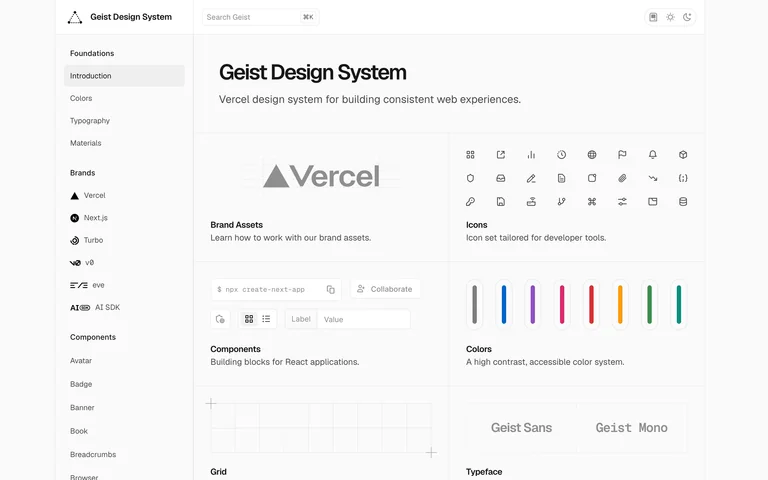Geist Design System preview