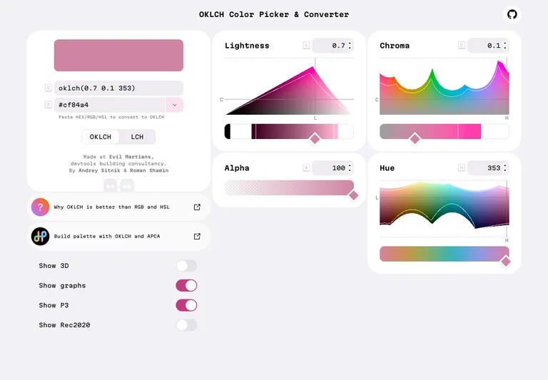 OKLCH — Color picker preview