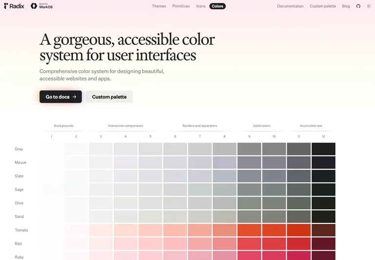 Radix Colors preview