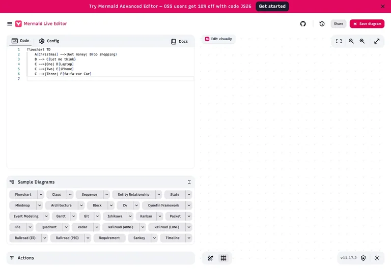 Mermaid — Live editor preview