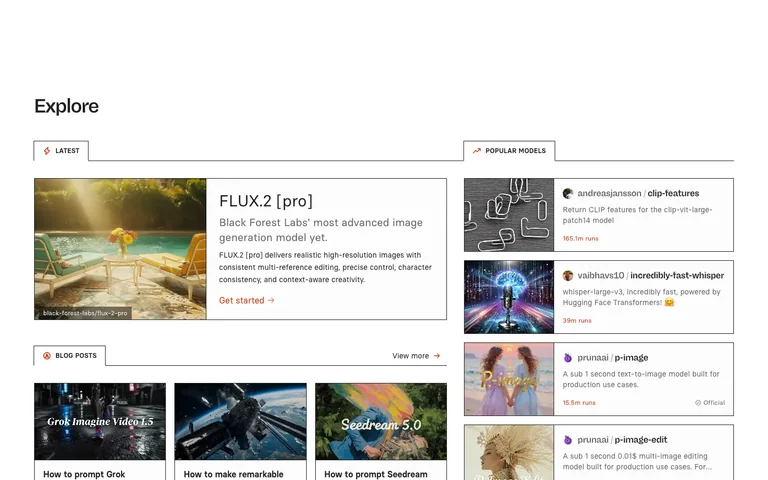 Replicate — Explore preview