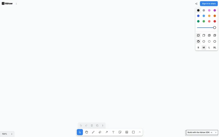 tldraw — Canvas preview