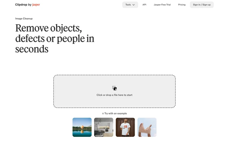Clipdrop — Cleanup preview