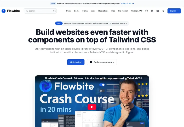 Flowbite preview