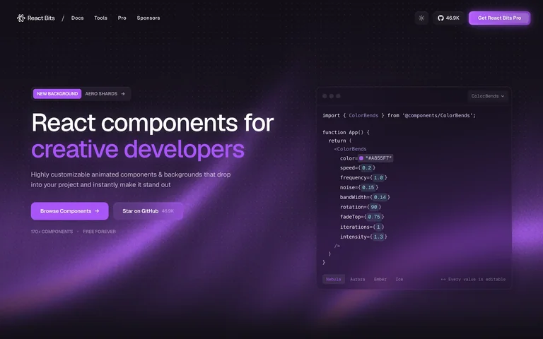 React Bits preview