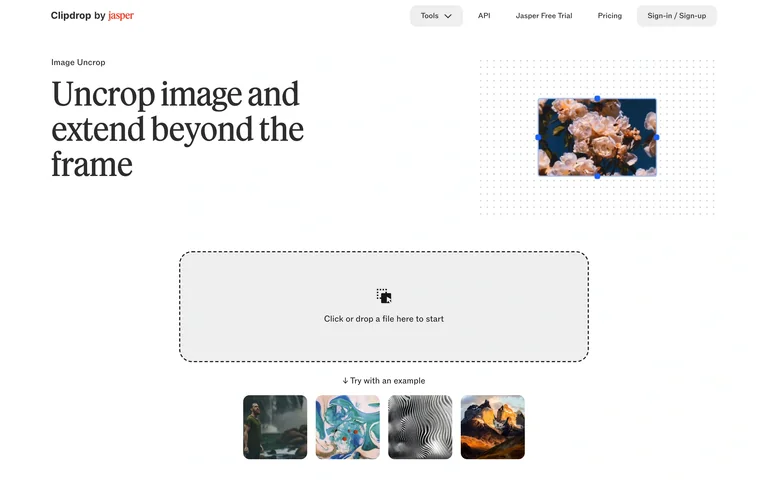 Clipdrop — Uncrop preview