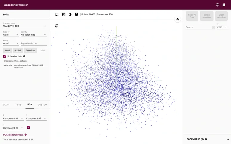 Embedding Projector — Vector exploration preview