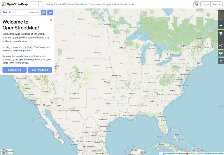 OpenStreetMap — Map browser preview