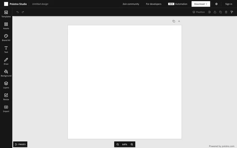 Polotno — Canvas and asset editor preview