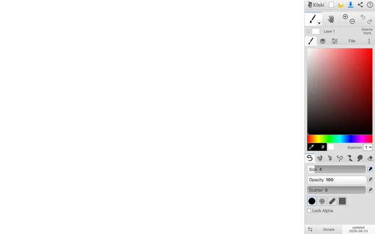 Kleki — Painting workspace preview