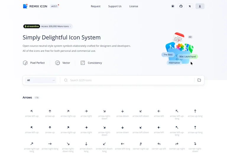 Remix Icon preview
