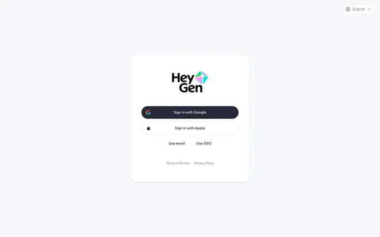 HeyGen — Account entry preview