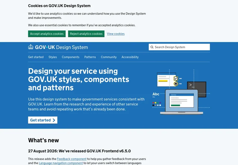 GOV.UK Design System preview