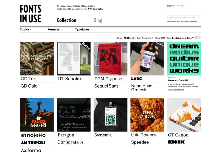 Fonts In Use preview
