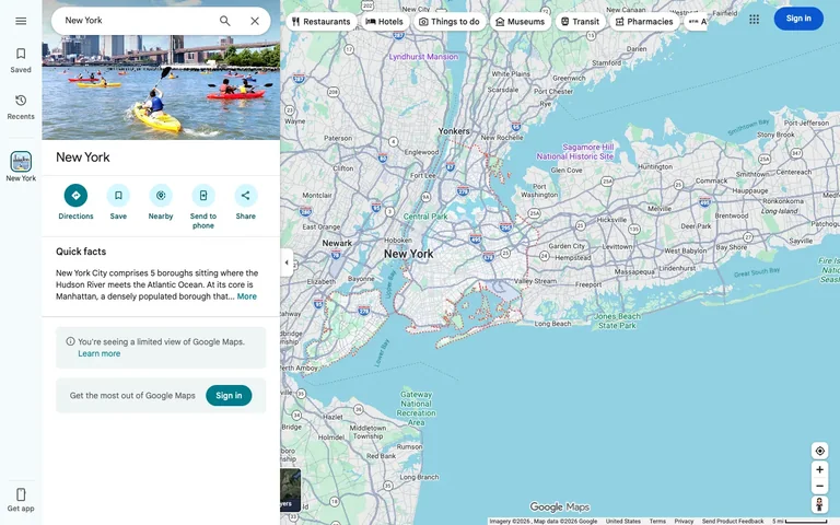 Google Maps — Place panel preview