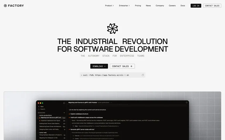 Factory preview