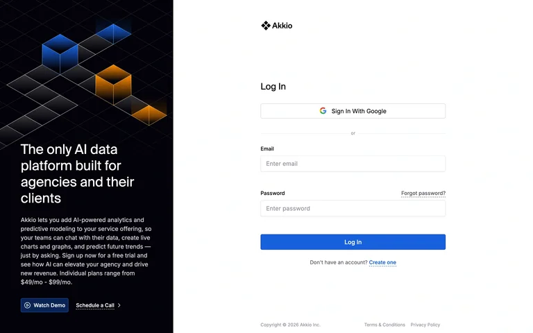 Akkio — Account entry preview
