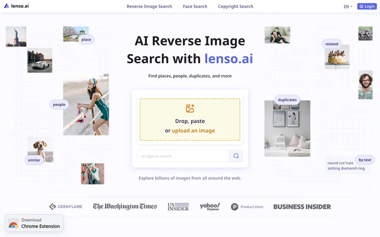 Lenso — Image search upload preview