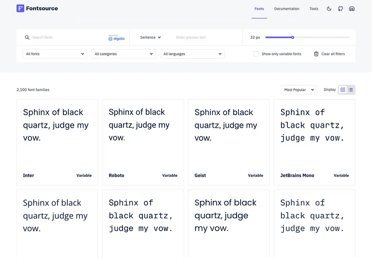 Fontsource preview