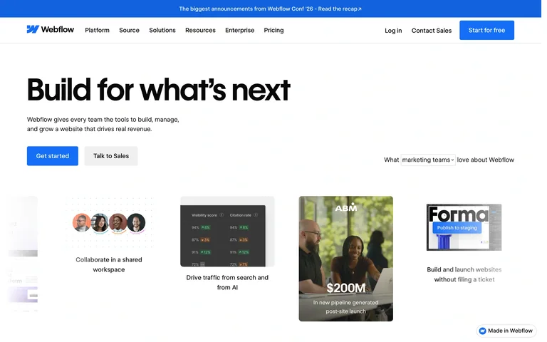 Webflow preview