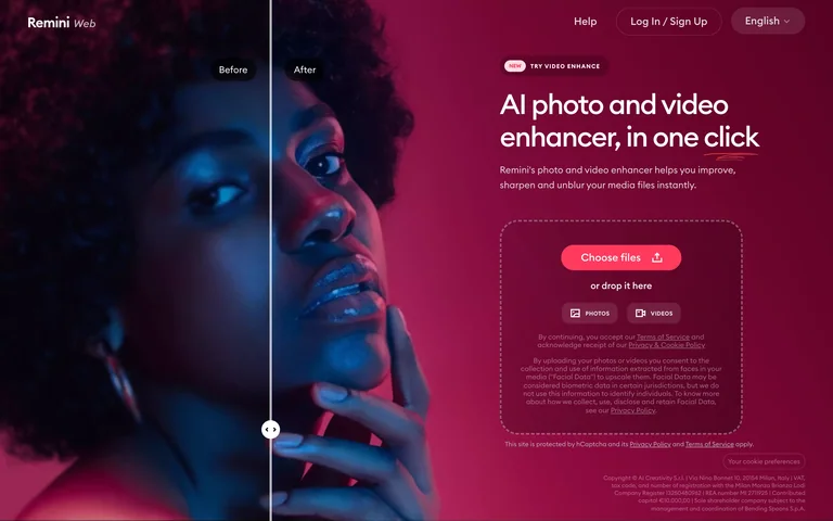 Remini — Enhancement upload preview